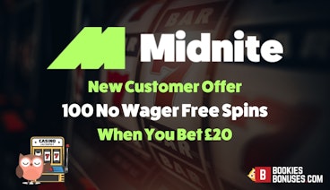 100 free spins midnite