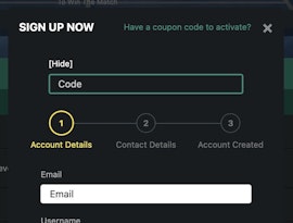 Campo codice promozionale 1bet