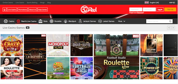 32Red Casino | Play £10 Get 100 Free Spins Jul 2026