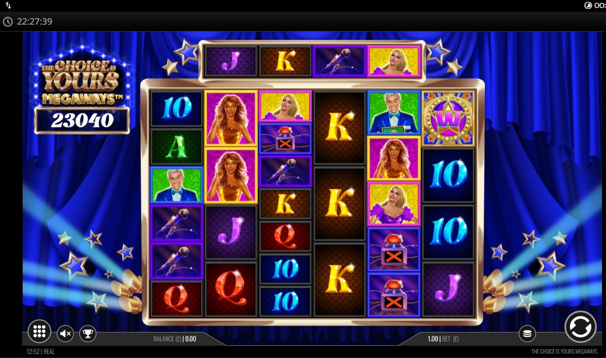 All slot games run smoothly including this one called The Choice Is Yours