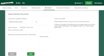 Paddy Power verification