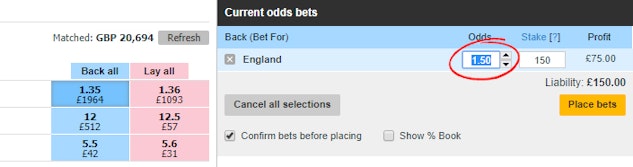 Betfair Exchange Egetodds