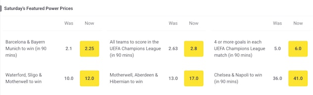 Paddy power enhanced odds football betting offer
