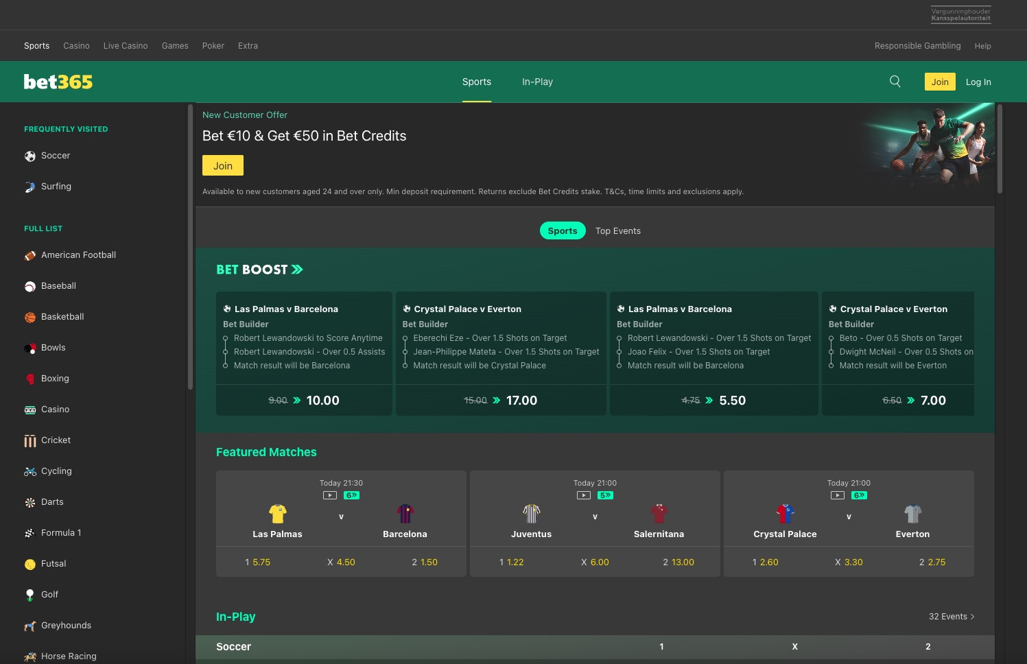 Bet365 NL Sports