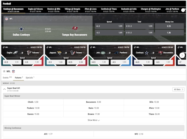 Bet MGM football betting