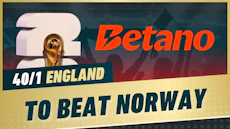 Betano 40 1 England v Norway