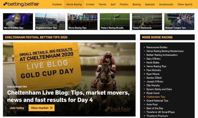 Betfair Cheltenham betting tips