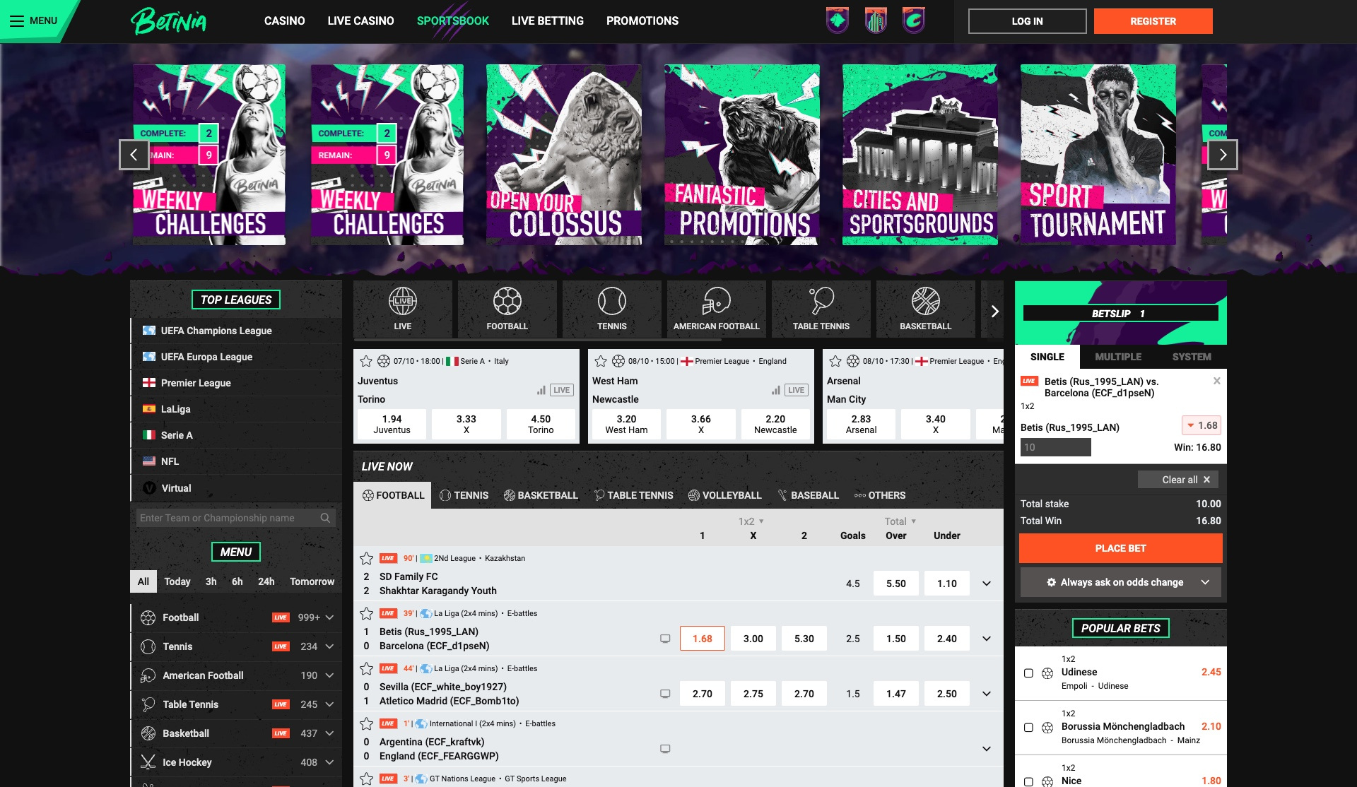 Betinia Sportsbook Finland
