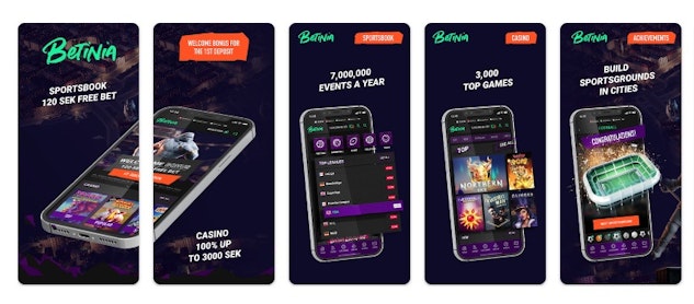 Betinia Sweden Mobile App