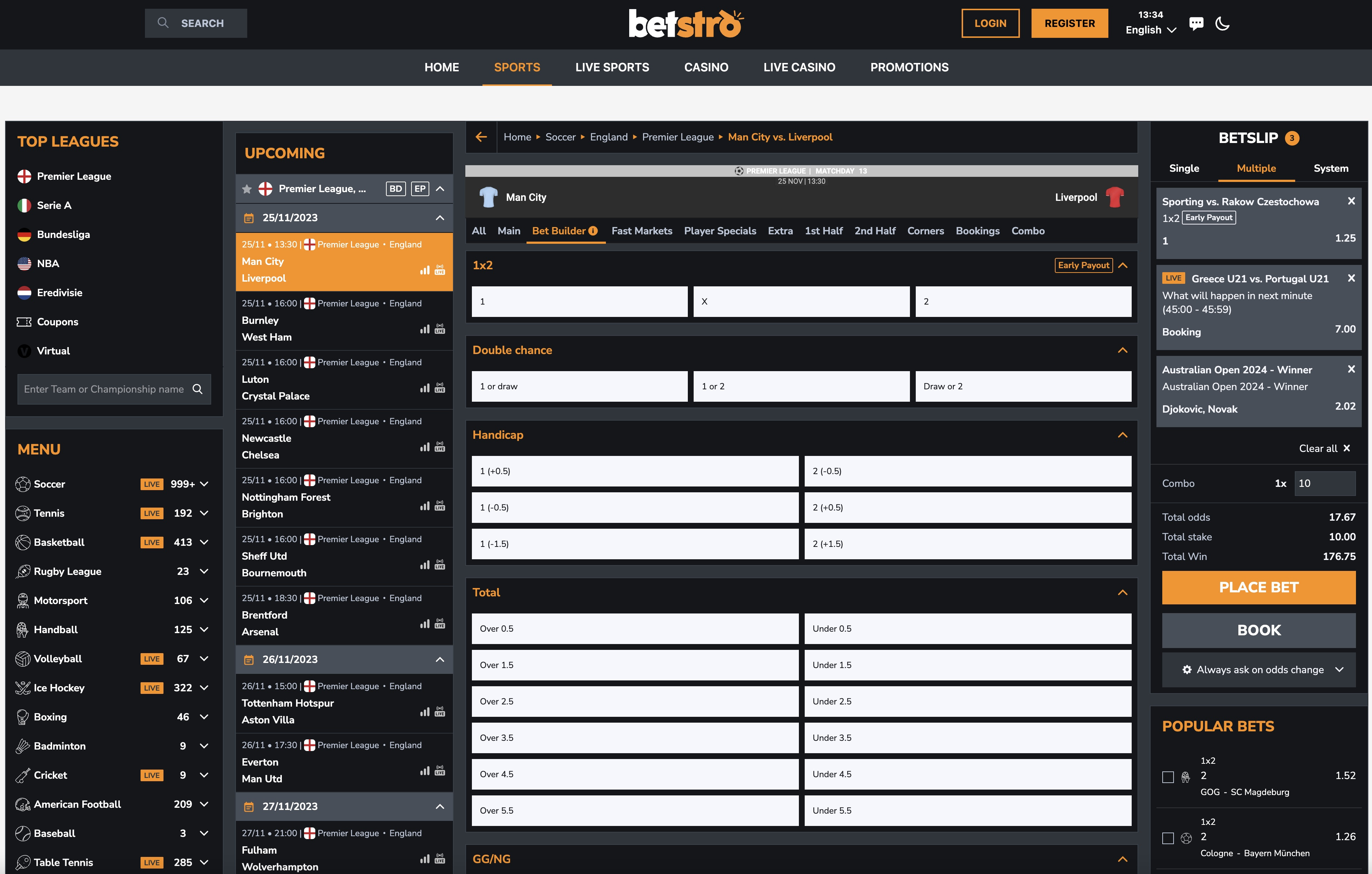 Betstro Bet Builder