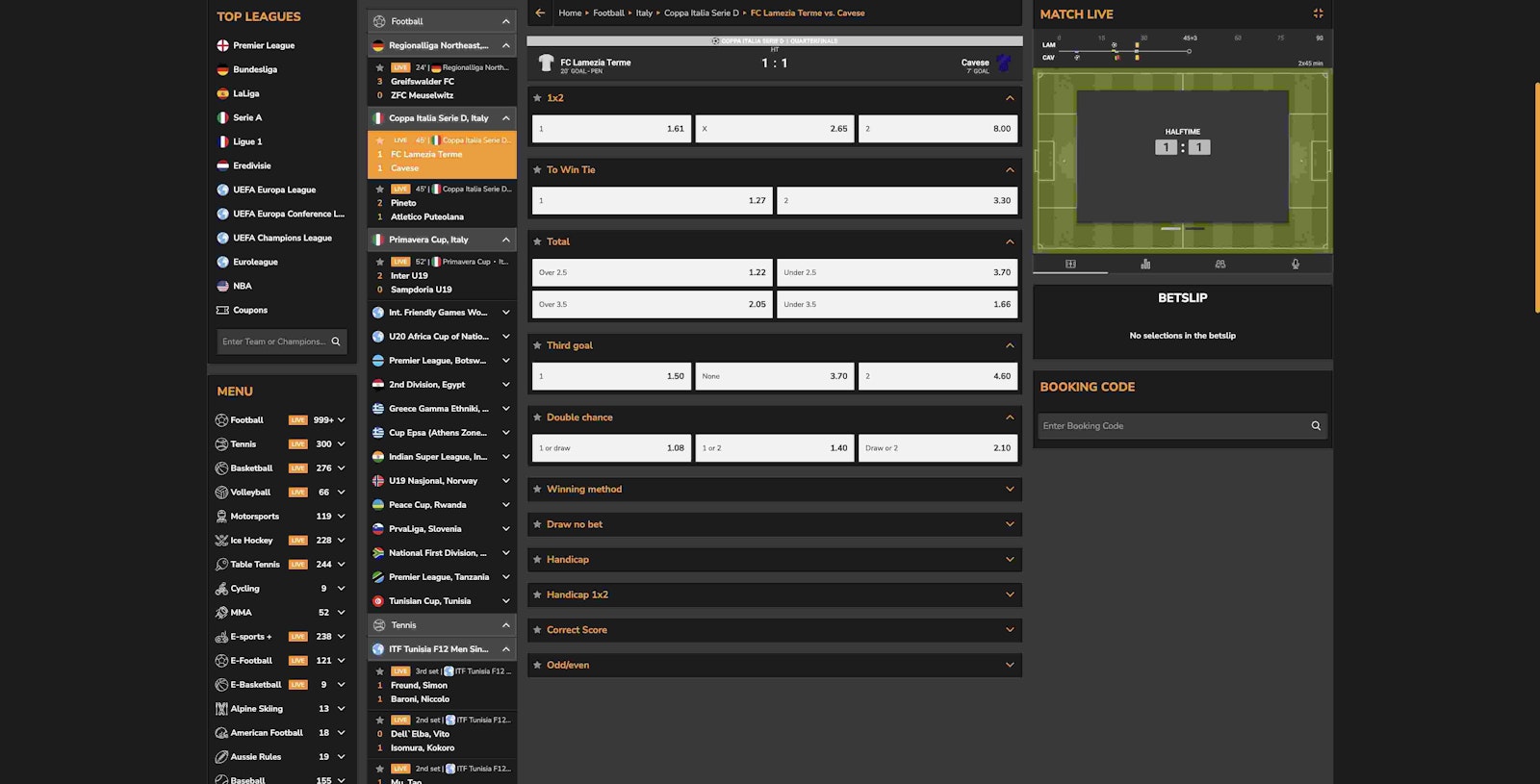 Betstro Live Betting