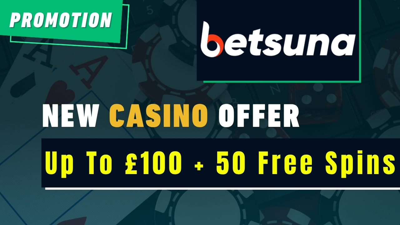 Betsuna Casino Offer 100 and 50 free spins