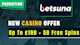 Betsuna Casino Offer 100 and 50 free spins