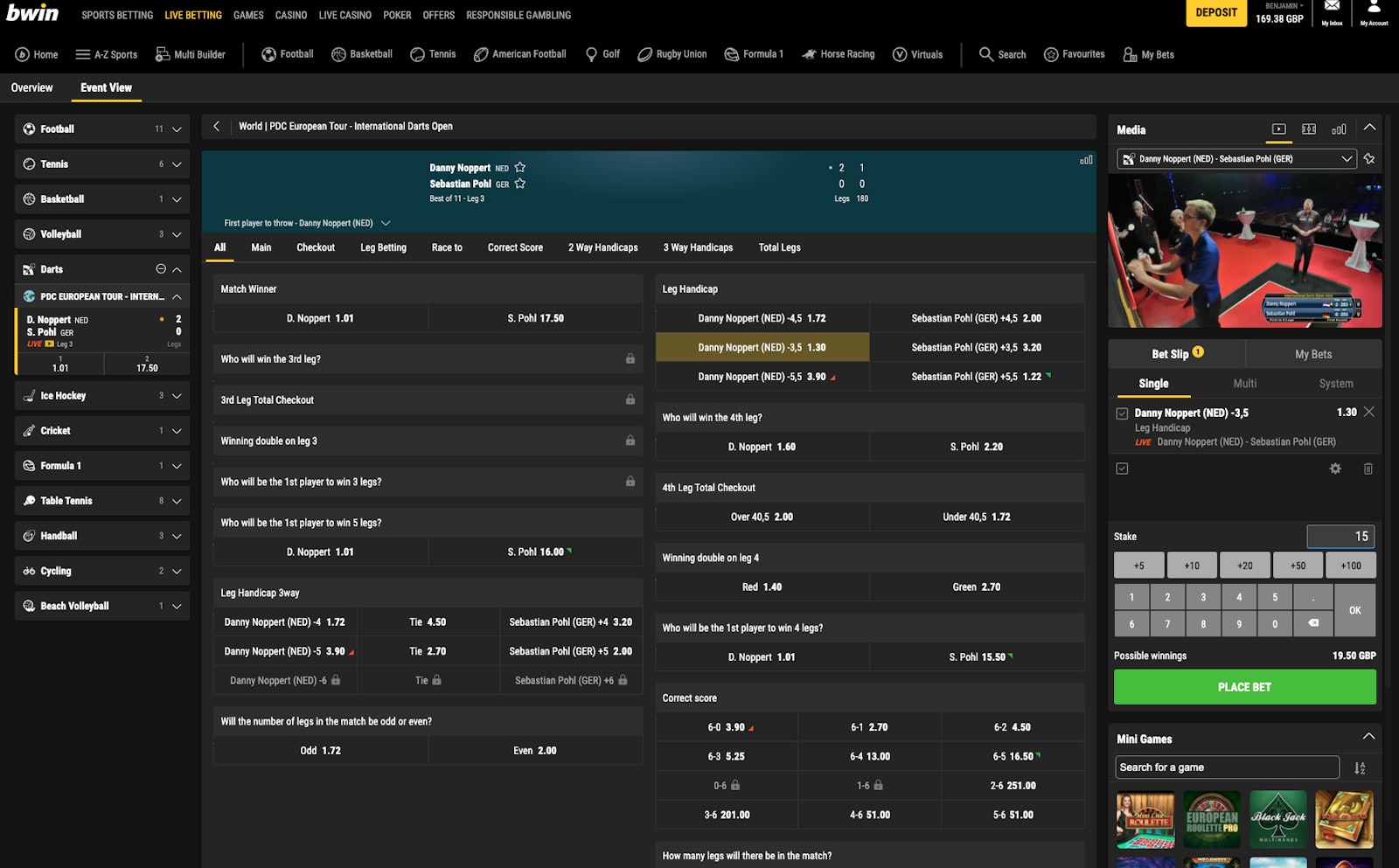 Bwin live betting