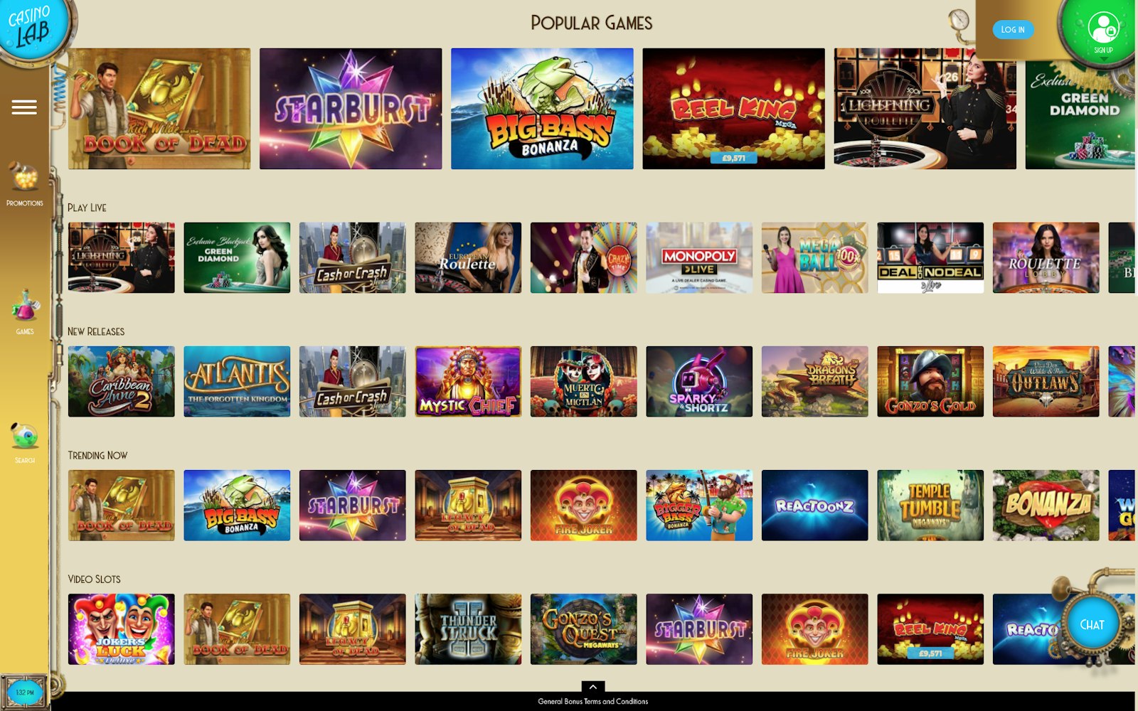 Casino Lab games