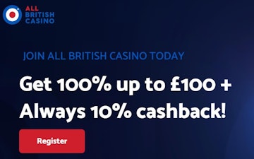 Claim 10 Cashback always with All British Casino