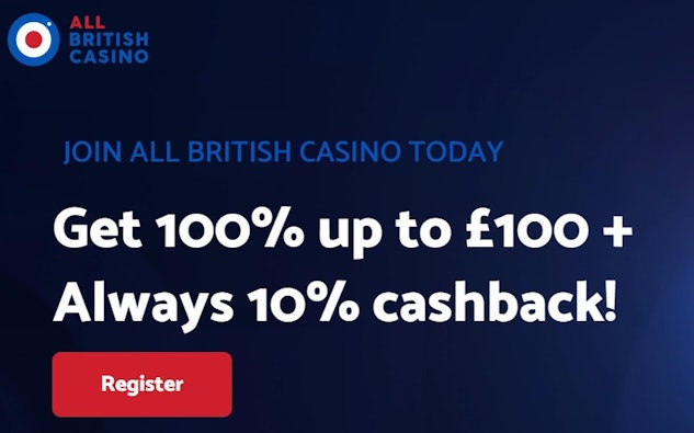 Claim 10 Cashback always with All British Casino