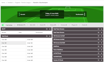 10bet football betting