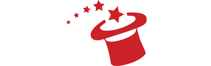 Magic red casino logo white