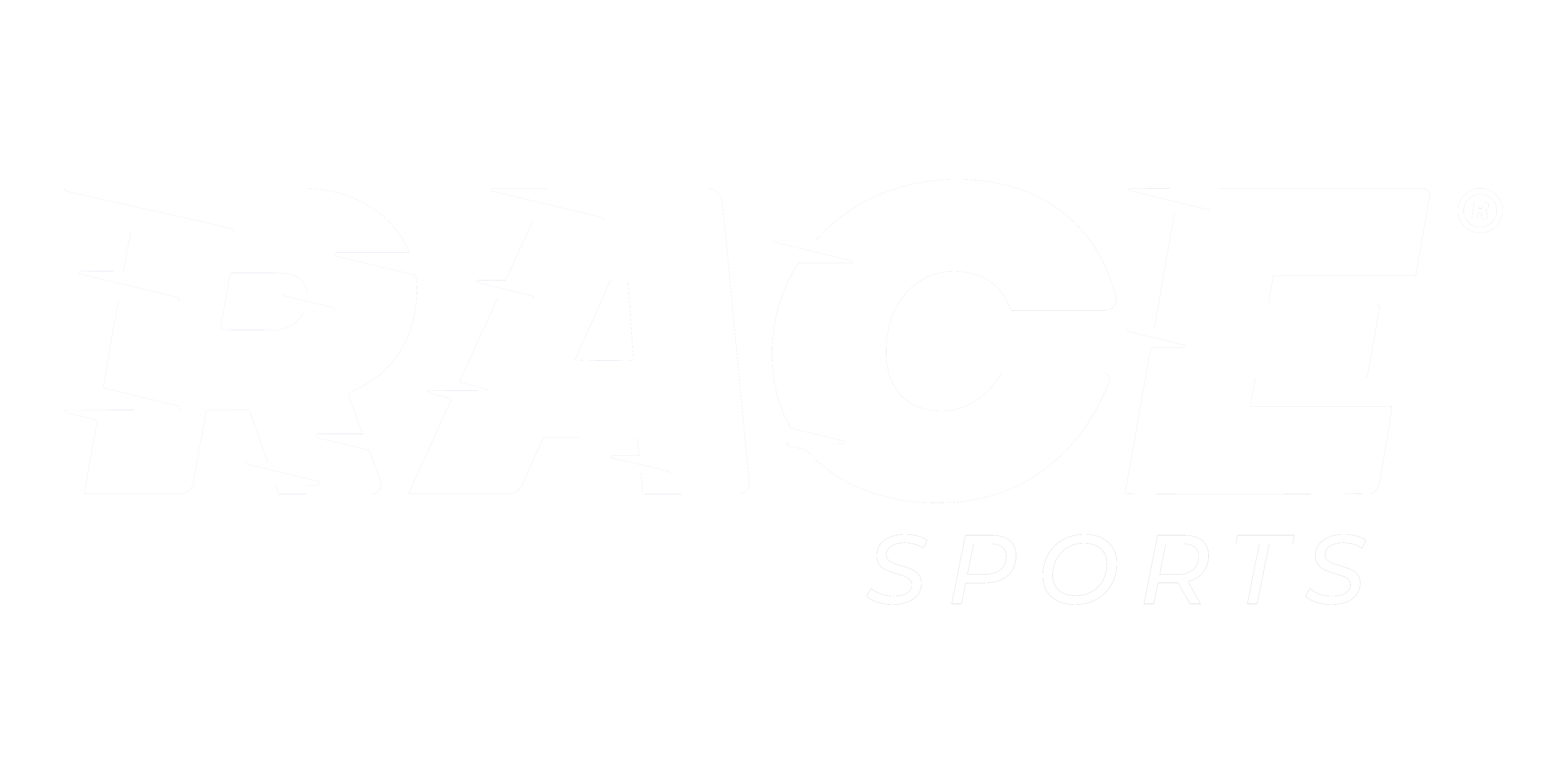 Race sports logo white