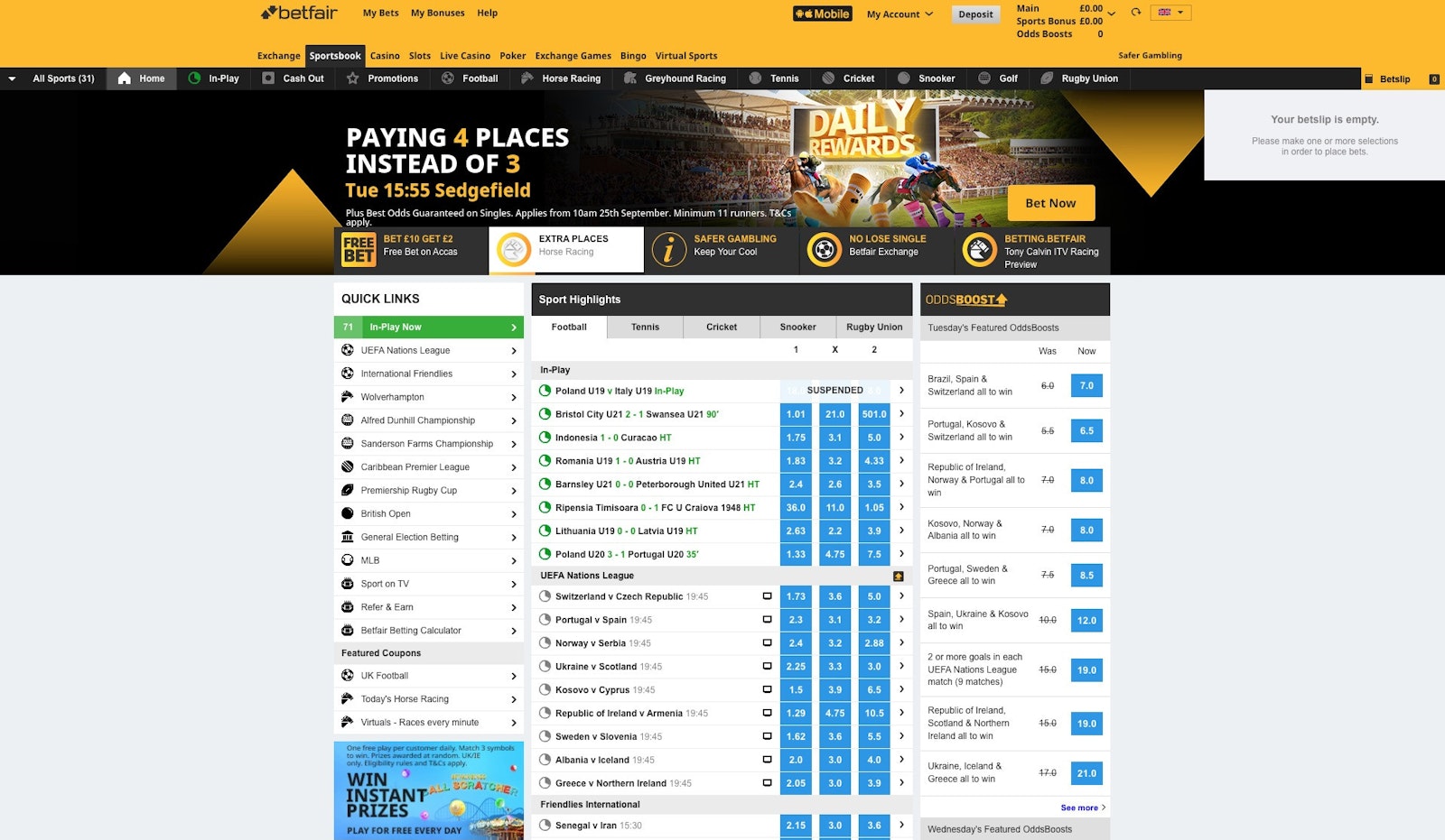 Betfair Sportsbook 2022