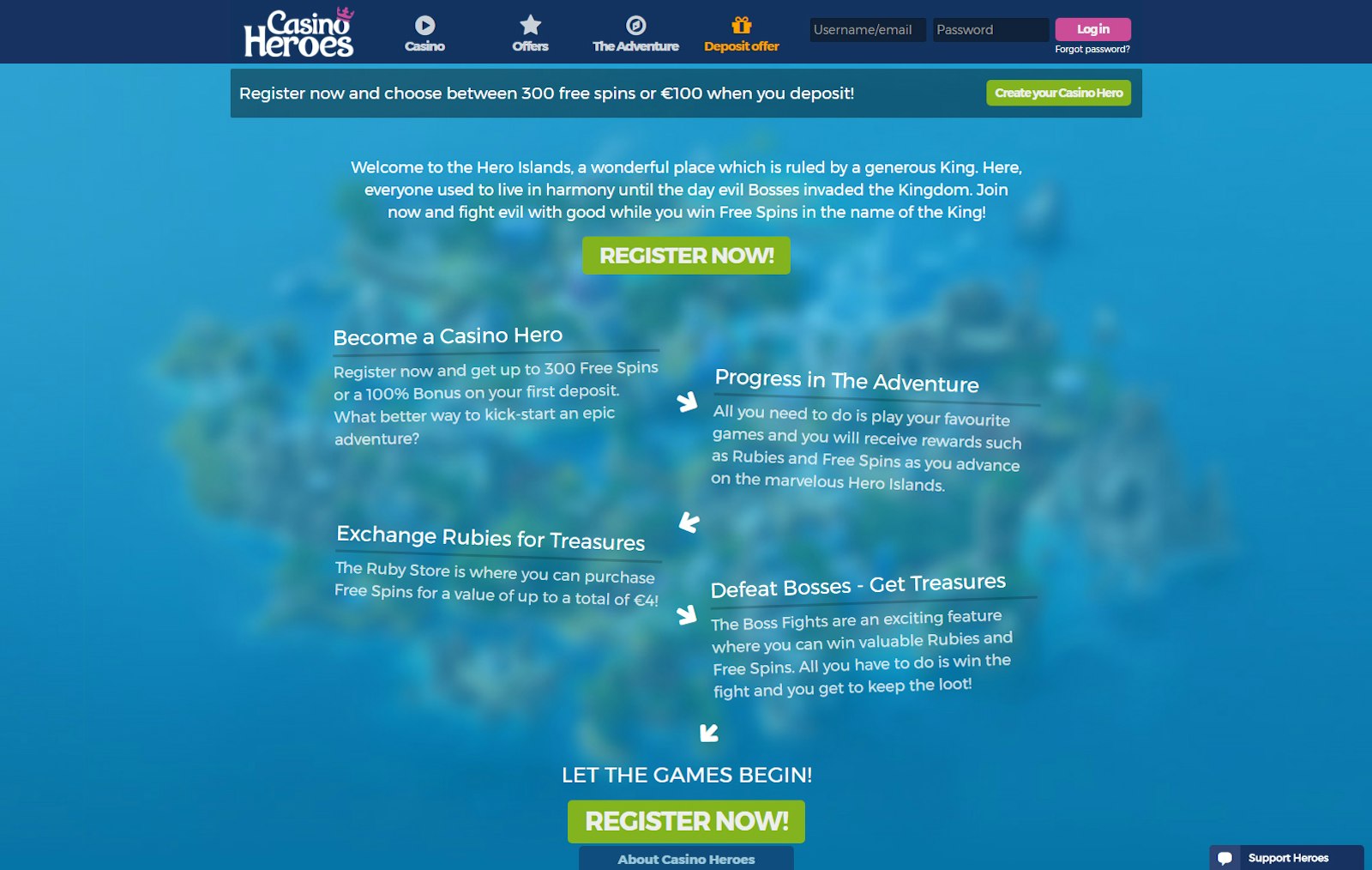 Casino Heroes Adventure