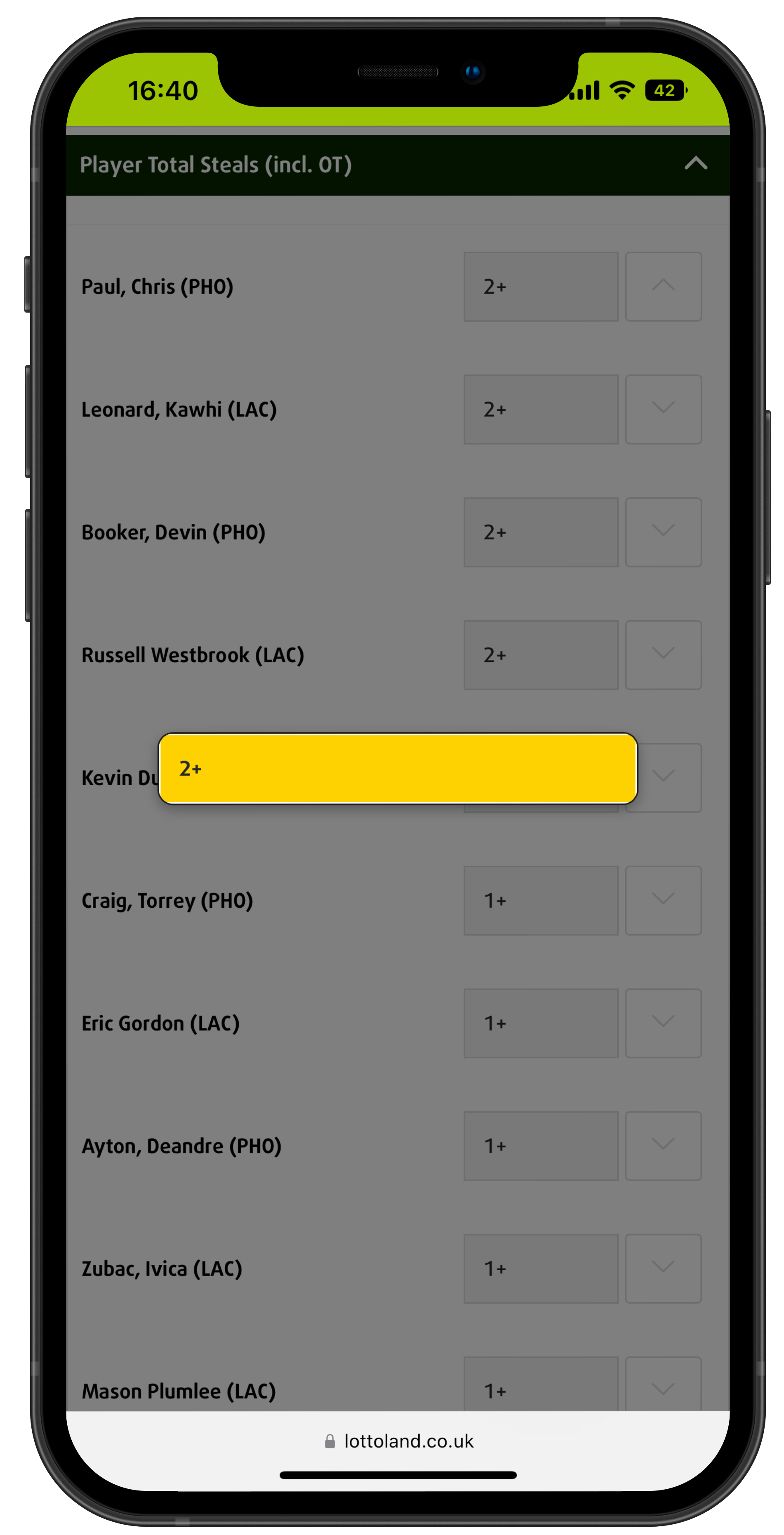 Altenar nba bet builder steals