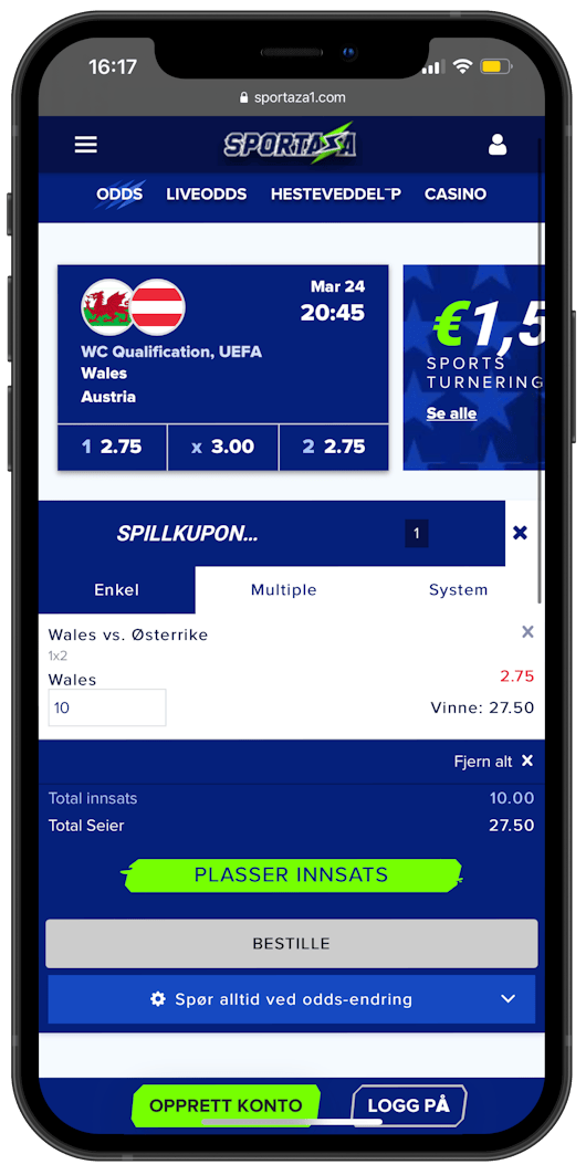 Sports betting norway football