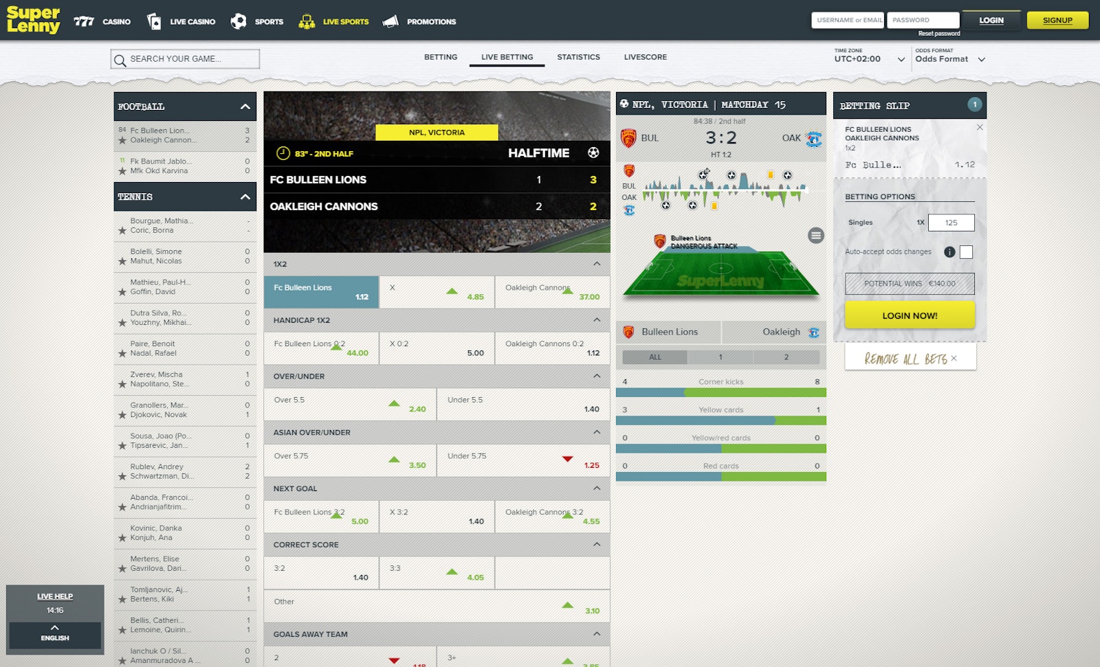 SuperLenny Live Betting