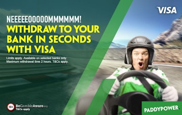 Users can claim paddy power visa fast funds