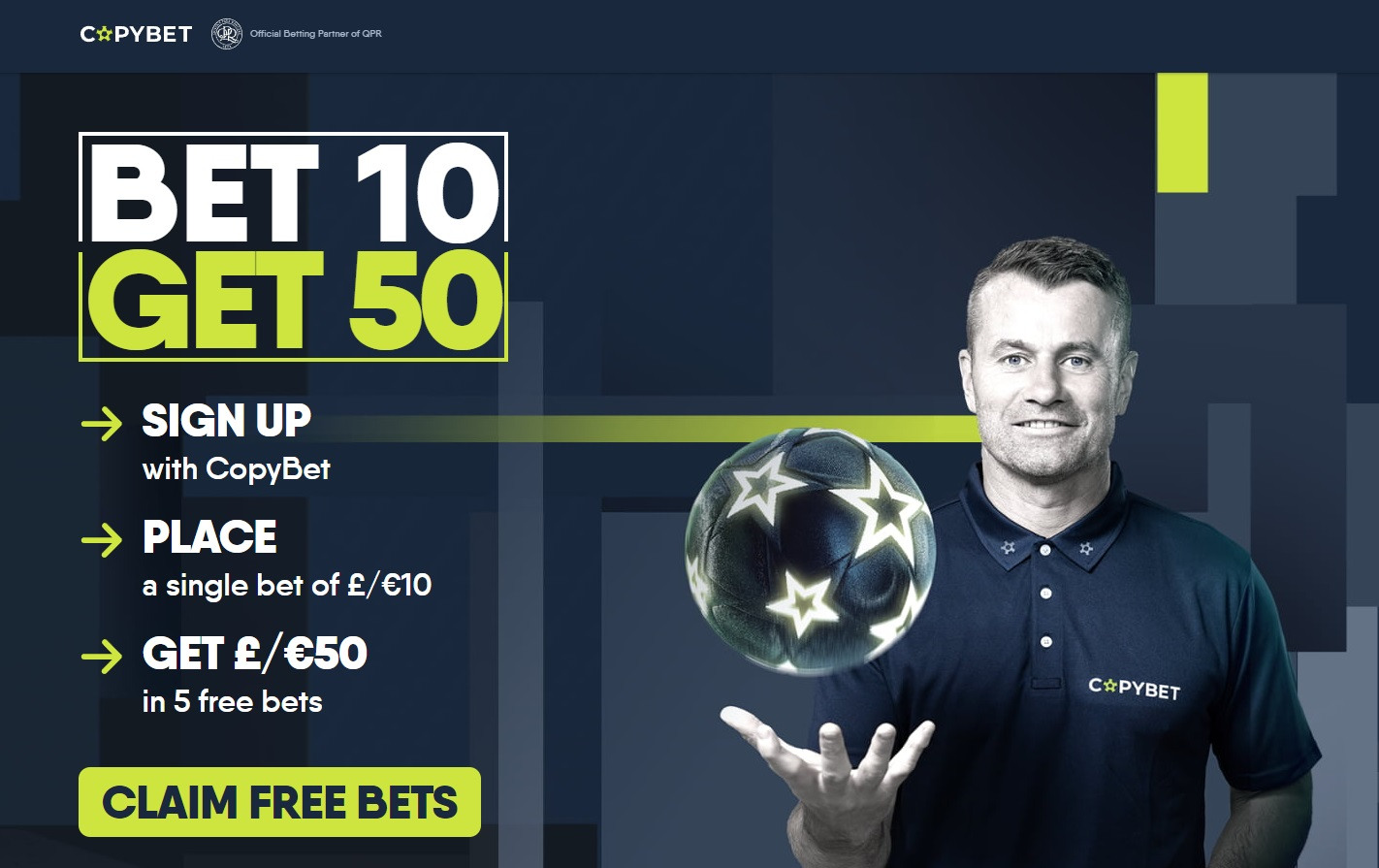 Copybet: Bet £10 Get £50 Welcome Offer