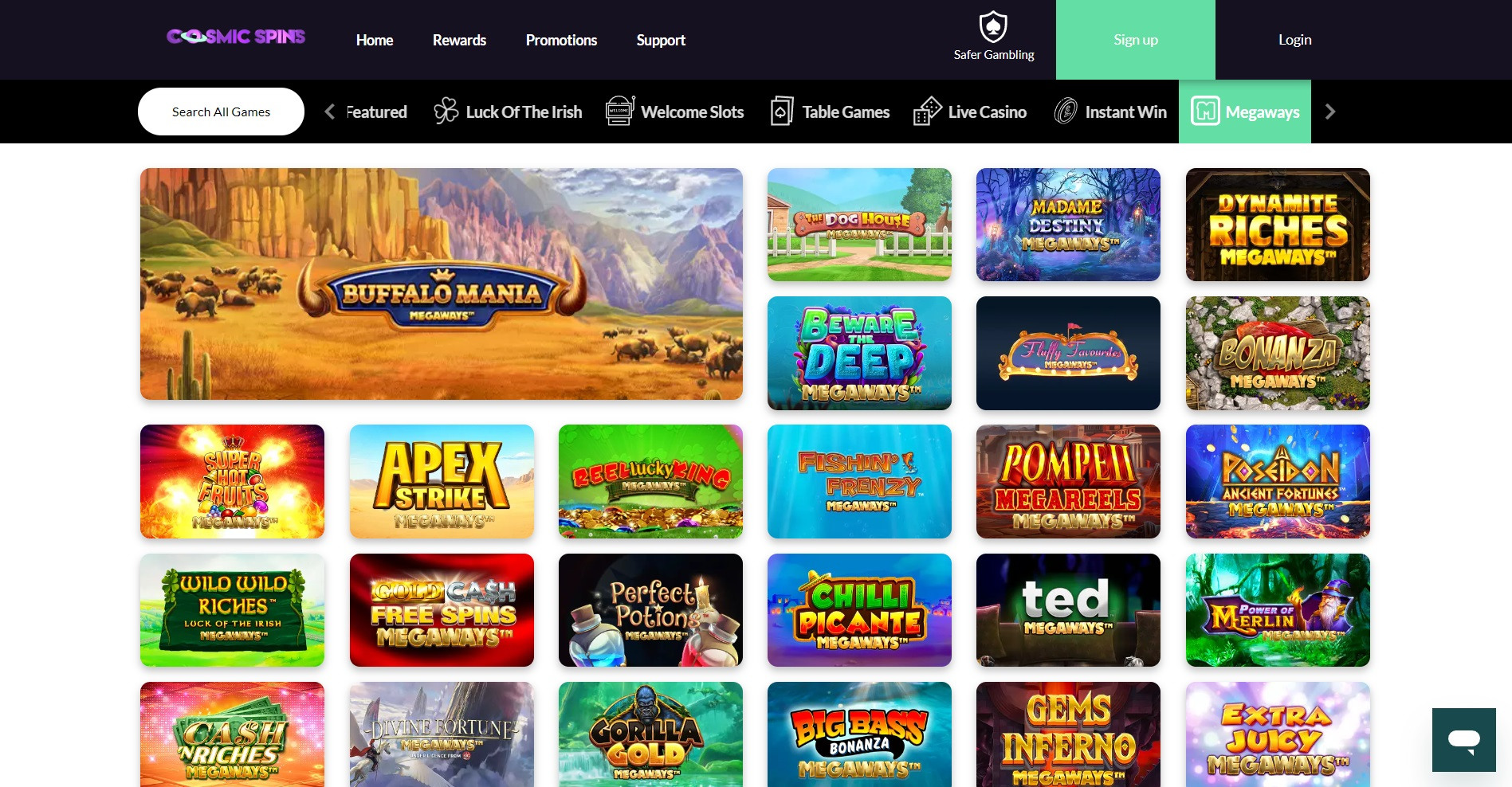 Cosmic Slots Megaways List