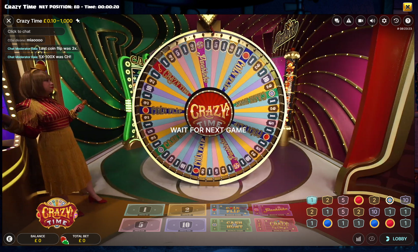 Crazy Time is one of many live gameshow options