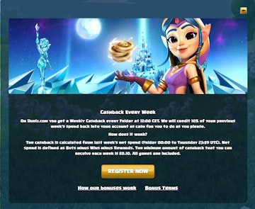 Duelz Casino cashback