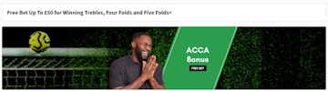 Earn bonus free bets on winning 3 selection accas at Quinn Bet