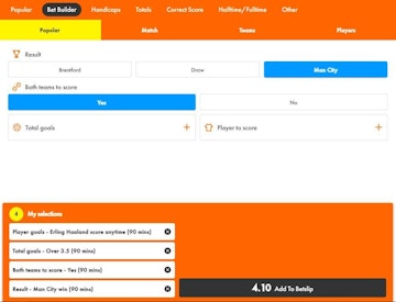 Easy Bet bet builder