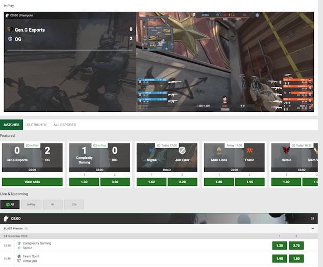 Esports betting Unibet