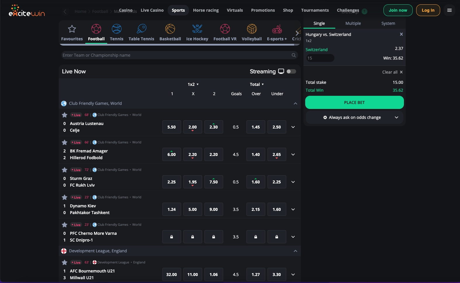 ExciteWin Sports Live