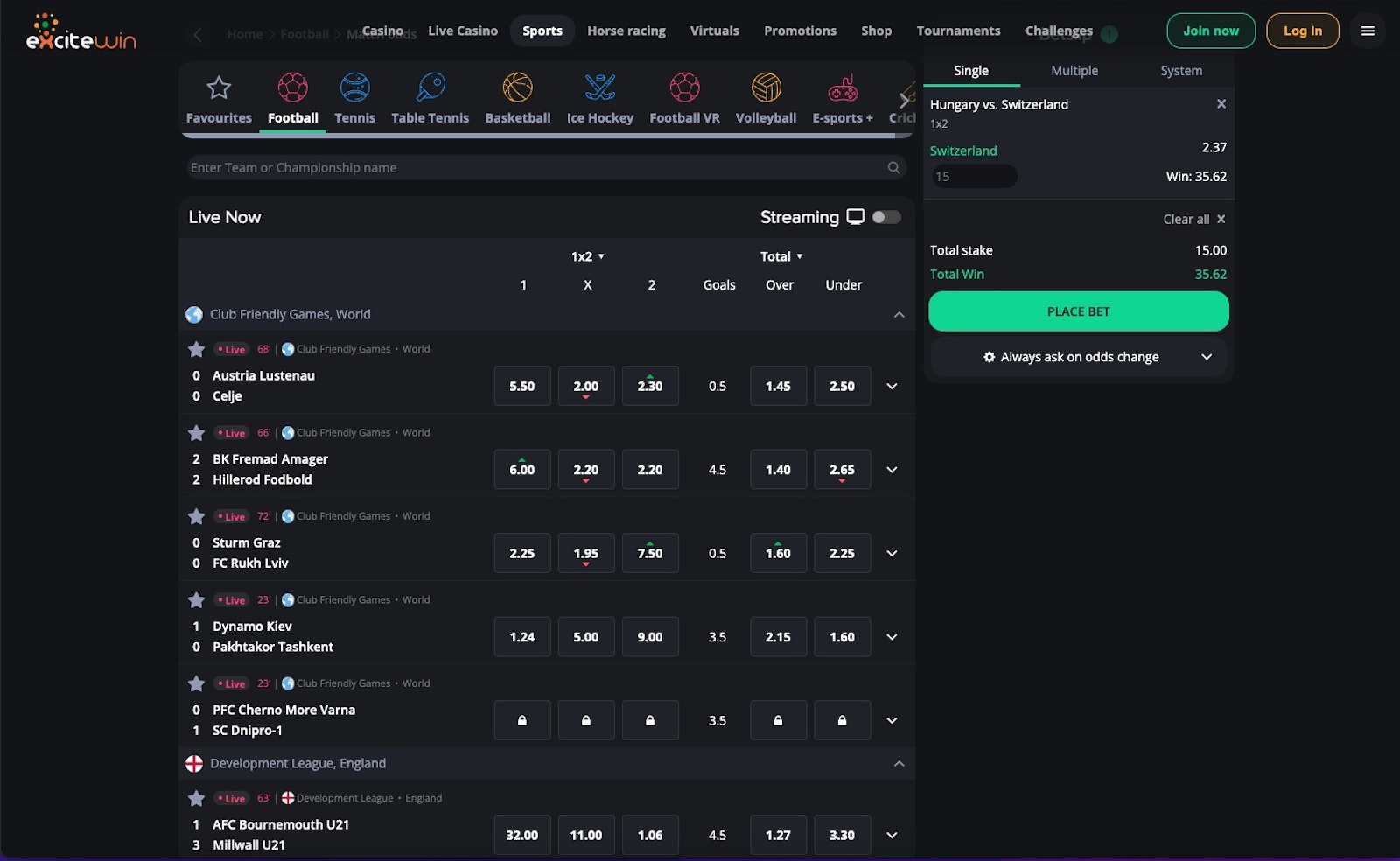 ExciteWin Sports Live