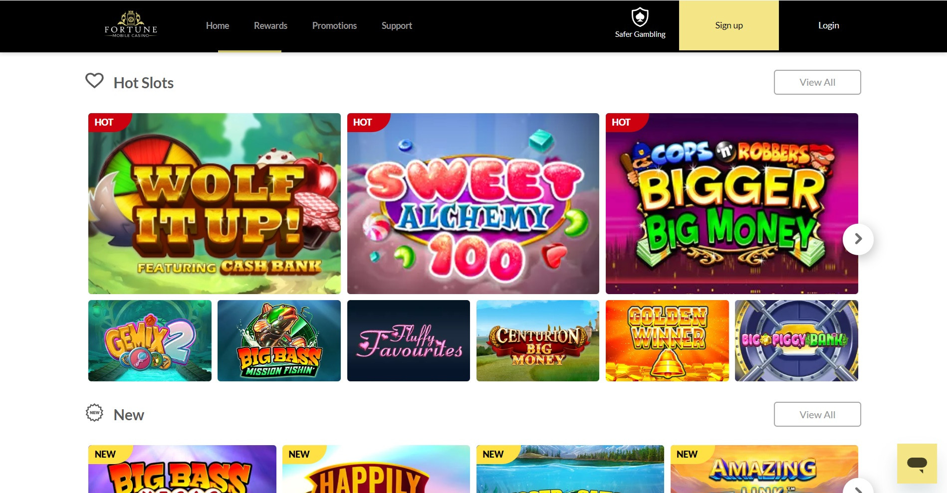 Fortune Mobile Casino slots
