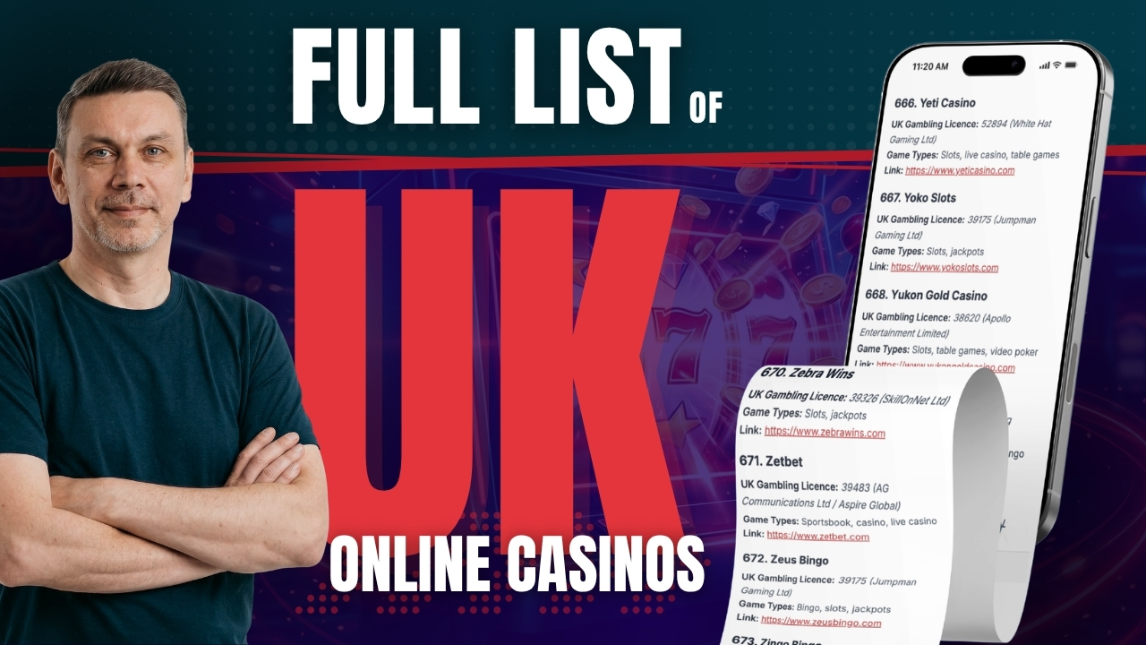 Full list of UK online casinos