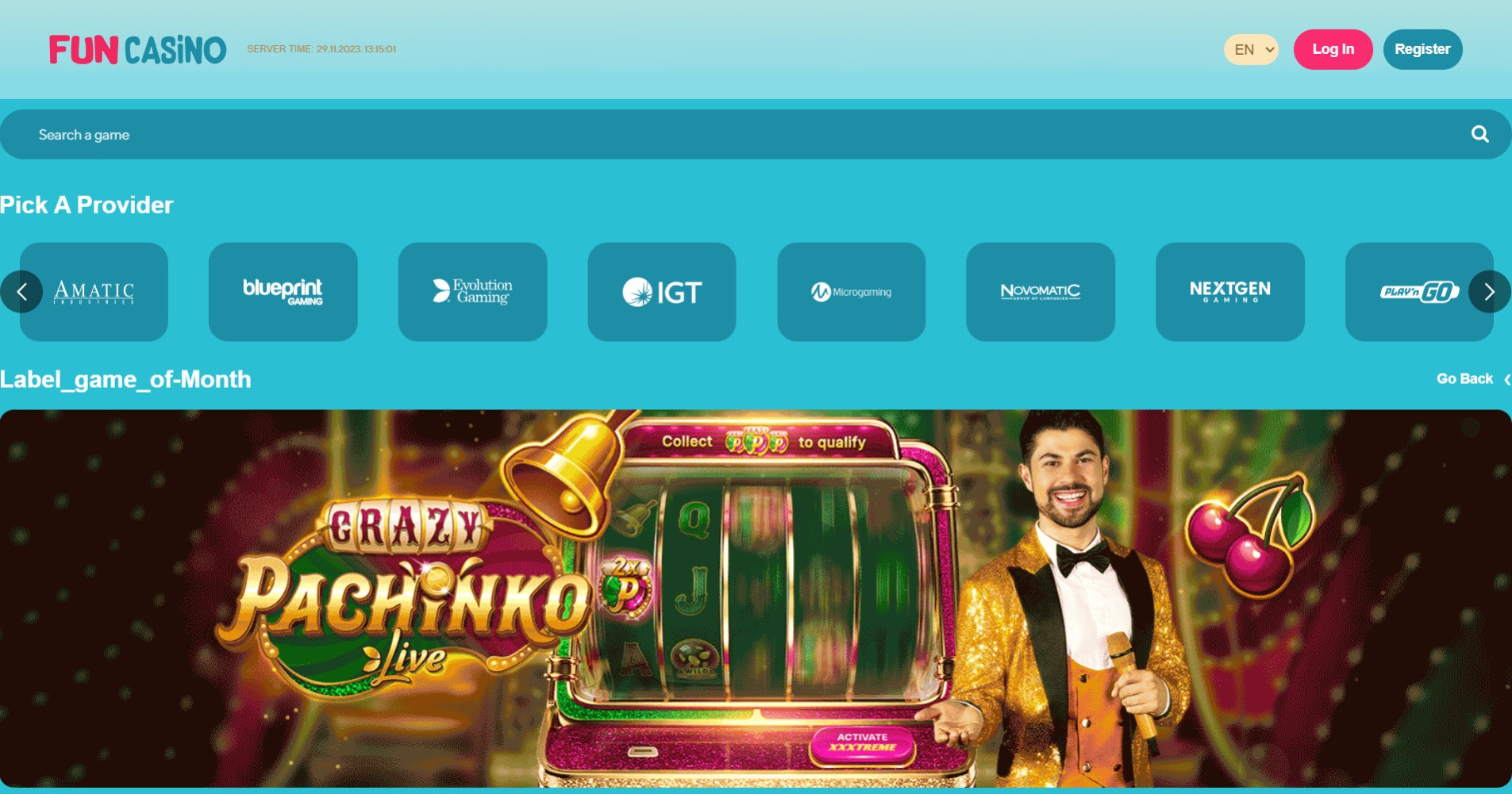 Fun Casino game of the month