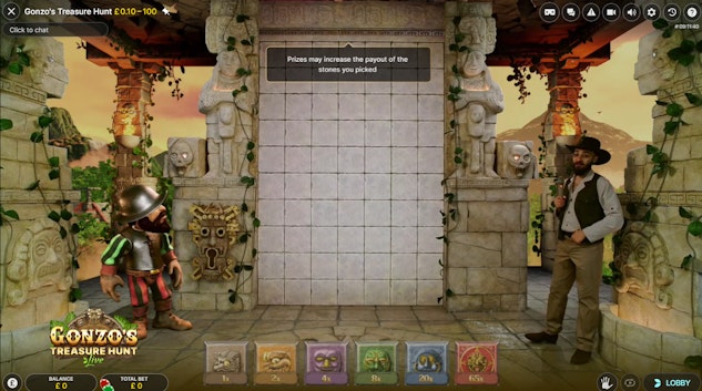 Gonzos Treasure Hunt live on Regal Wins
