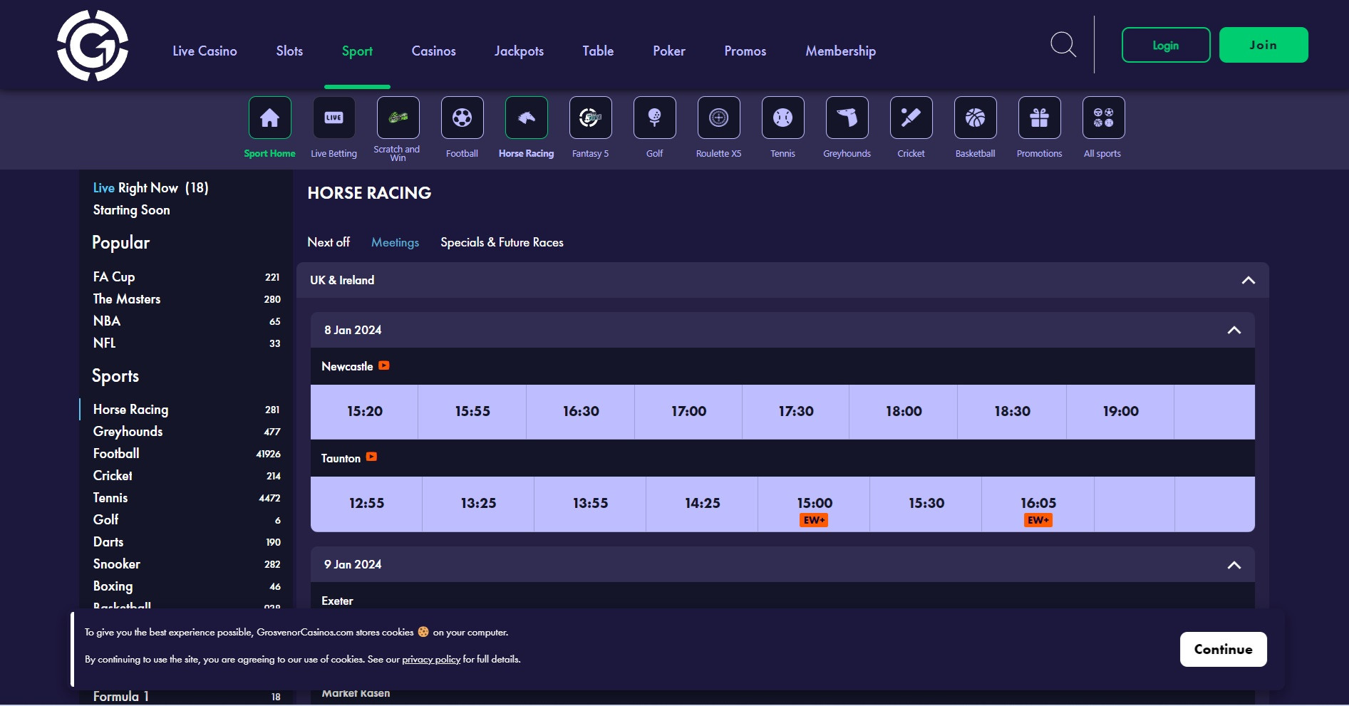 Grosvenor horse racing
