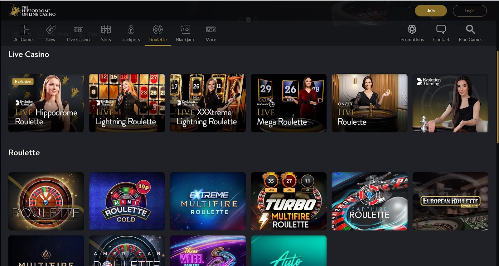 Hippodrome live casino