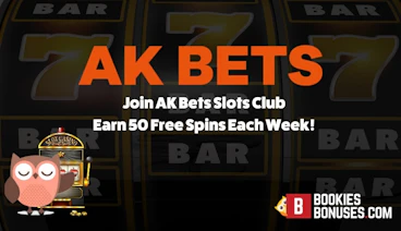 Join AK Bets Slots Club Earn 50 Free Spins Each Week