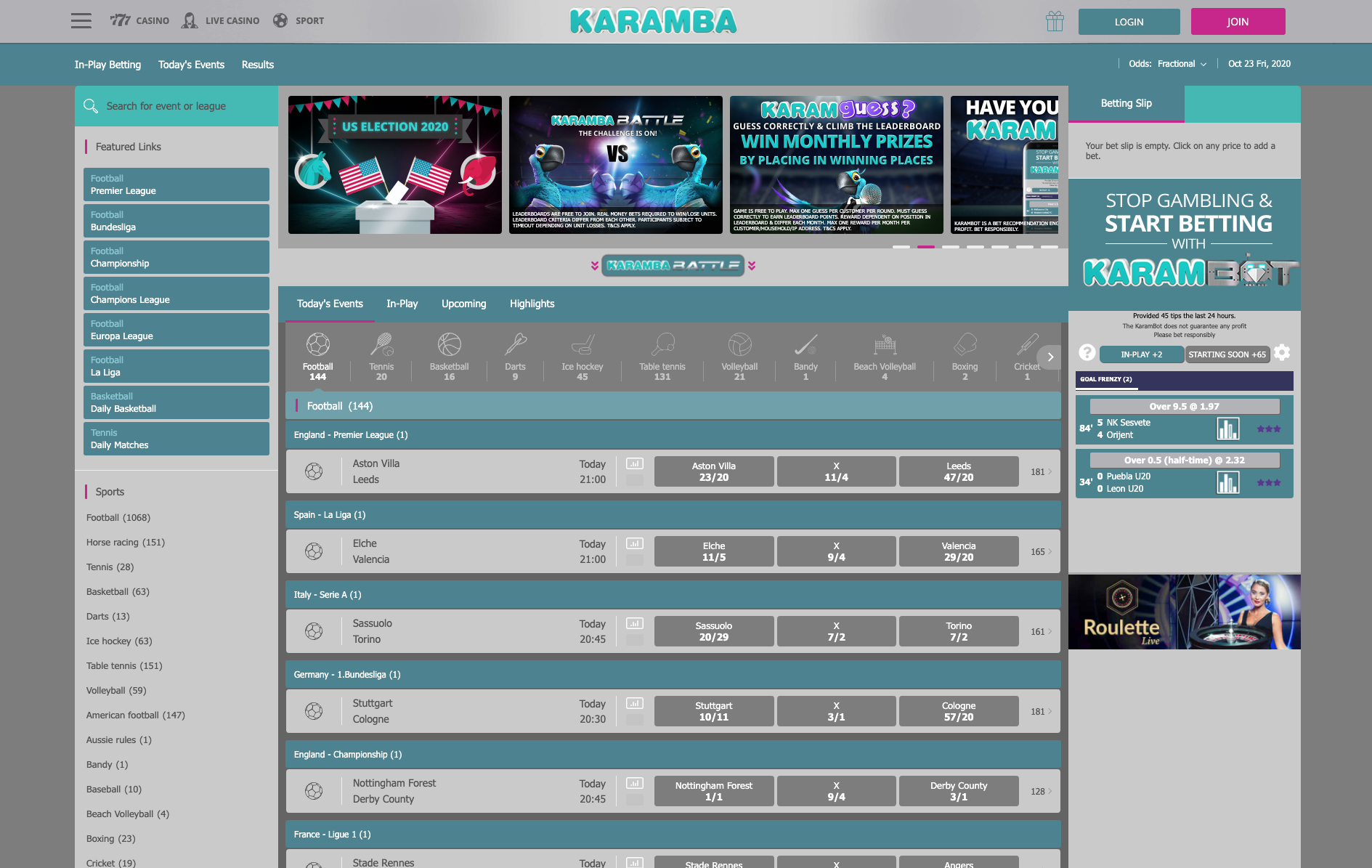 Karamba homepage