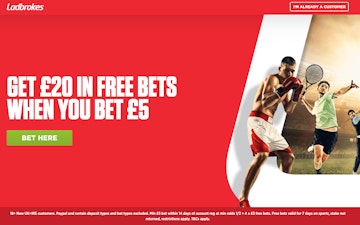 Ladbrokes Get 20 when you bet 5