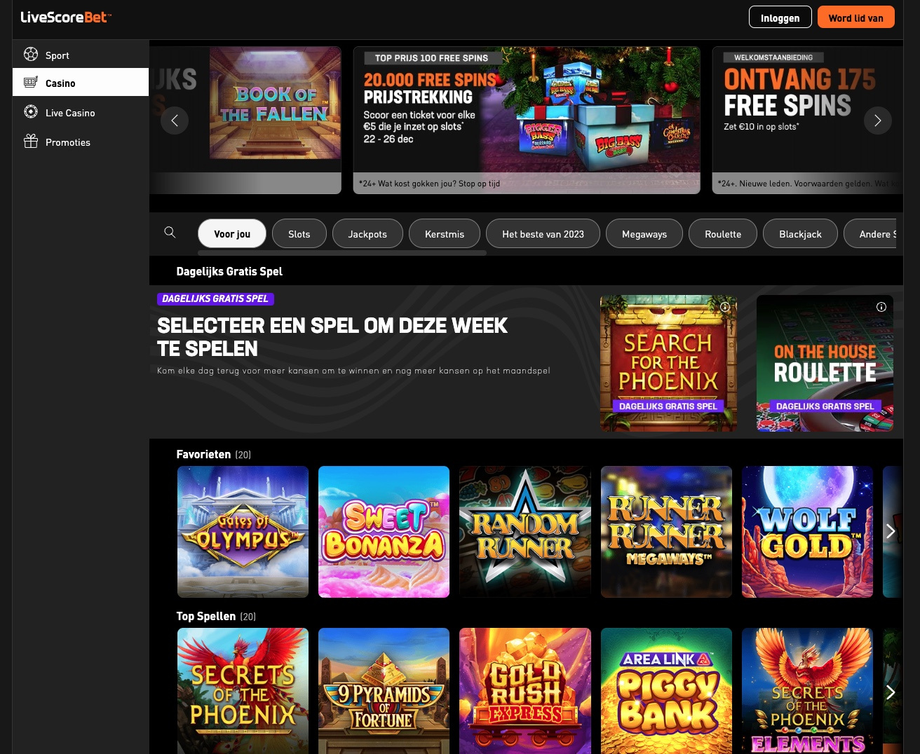 Live Score Bet NL Casino