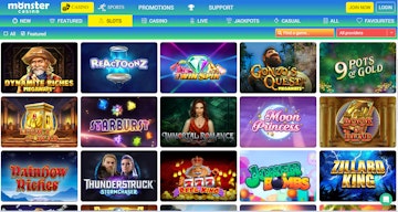 Monster Casino hosts 1200 slot games